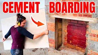 Why I installed cement board on my WHOLE chimney breast instead of plasterboard!