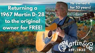 Returning an All Original 1967 @martinguitar D-28 to Raymond, the original owner!