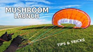 Paragliding Tip "MUSHROOM LAUNCH" 🪂 ( Ball to  Wall to  Launch )