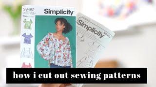 HOW I CUT OUT SEWING PATTERNS | Sewing