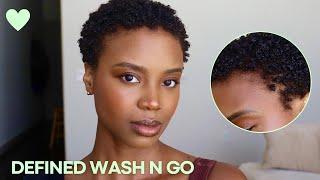 HOW TO: WASH N GO ON SHORT NATURAL HAIR | 4C/4B