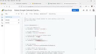 Delete Google Calendar Events by keyword and date range demo