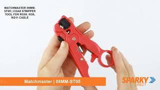 MATCHMASTER 08MM-ST05 | Coax Stripper Tool For RG59, RG6, RG11 Cable