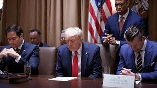 HUD Secretary Scott Turner Prays Over Trump’s First Cabinet Meeting