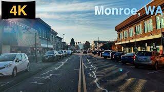 Downtown Monroe, WA Driving Tour in Fall 2022.