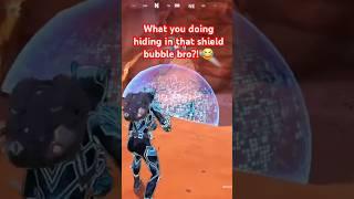 BRO THOUGHT THIS SHIELD BUBBLE WILL SAVE HIM! #shorts #gaming #fortnite