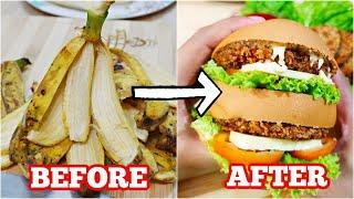 Banana Peel Burger DON’T THROW BANANA PEELS | TURN THEM INTO Banana Peel Patty