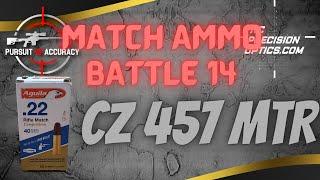 Aguila Rifle Match Competition Accuracy Test; MATCH AMMO TEST 14