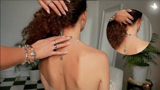 ASMR whispered  soft back tracing massage for sleep w/ & w/o music