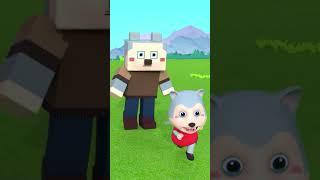 Real Dad VS Minecraft Dad  #funny #kids #wolfoo3D #wolfoosong