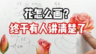 花怎么画？终于有人讲清楚了！彩铅教程