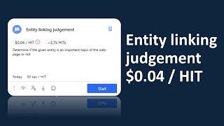 Entity linking judgement $0.04 / HIT | UHRS QUALIFICATION ANSWERS 2023 | #uhrs | #clickworker