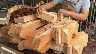 Turn A Giant Pile of Scrap Wood Into A Small Table // Tables And Chairs From Waste Wood