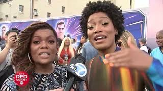 Yvette Nicole Brown wrangles Keke Palmer & Chris Evans at the red carpet premiere of Lightyear