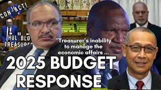 Peter O'Neill's 2025 Budget Response: Addressing Economic Issues (HIGH DEBT hole= TREASURER's HUL)