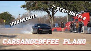 BEST CARS AND COFFEE BURNOUTS AND 2-STEP BATTLE End of clip   l Cars And Coffee Plano 2020!!