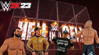 BREAKING: BROCK VS DREW- AN EPIC CAGE MATCH YOU WON'T BELIEVE WHAT HAPPENS NEXT! #wwe2k23 #IGN