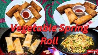 মজাদার ভেজিটেবল স্প্রিং রোল রেসিপি ॥ Vegetable Spring Roll Recipe ॥ Street Food Vegetable Roll