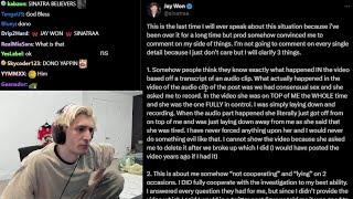 xQc Reacts to Sinatraa's Tweet Explaining being Wrongfully Accused of "Sexual Assault" in 2020