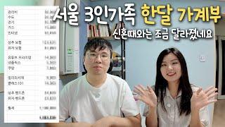 서울 3인가족 한달 고정비 가계부 살펴보기 / 고정비 줄일 곳 같이 찾아봐요 / 숨만 쉬어도 이만큼 돈을 쓰는구나