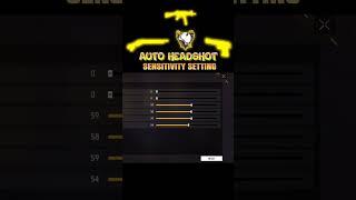 Auto Headshot Sensitivity Setting in Free Fire Max #Short #freefiresensitivitysettings #shortvideo