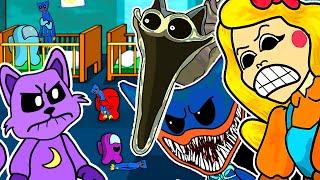 NIGHTMARE CATNAP vs. NIGHTMARE HUGGY WUGGY | Poppy Playtime | Among Us | Toonz Animation