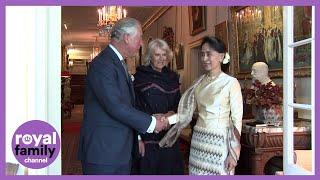 Aung San Suu Kyi Visits The Queen at Buckingham Palace