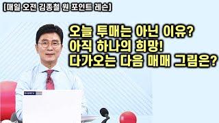 [김종철 원포인트레슨] 오늘 급락에는 항시 매도 자제! 위로 올라갈 때 뭐하고...! 지금 남은 희망은? 지금도 관심 있는 종목군은