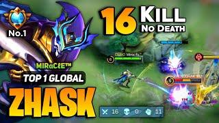 Zhask PERFECT Gameplay Best Build 2022 [ Top 1 Global Zhask Gameplay ] By Mirαcℓe™ - Mobile Legends
