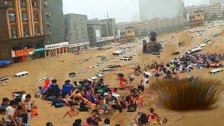 God Warns, We Pray for China's Flood: Mass Evacuation in Baoding, Hebei