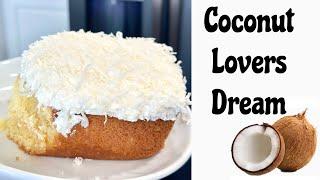 Coconut Cream Cake | Doctoring up Dunkin Hines + Dolly Parton Cake Mix