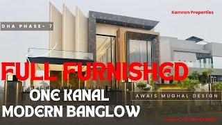 One Kanal Full Furnished Awais Mughal Designed Ultra Modren Banglow Available For Sale In Dha Ph 7