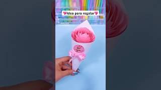 Manualidades de papel / Ideas para regalar / Rosa de papel / Flor de papel #diy #manualidades #love