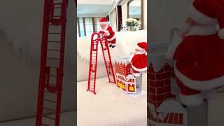 Cute Santa Clause Climbing the Ladder! Santa toys  #shortsvideo #christmas #present #santa