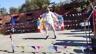 Acrobatic drill performed by a 75 year old person. This can happen only in Haryana.