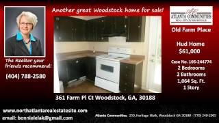 Woodstock  HUD Homes for Sale   404.788.2580  2 Bedroom Home for sale in Cobb County