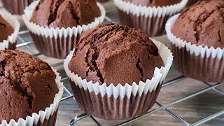 Easy chocolate muffin recipe. Super soft and fluffy. Easy Baking