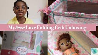 MY SWEET LOVE FOLDING CRIB UNBOXING + BABY ALIVE LULU ACHOO (2021 EDITION) NEW CRIB |TwoAwesome Kidz