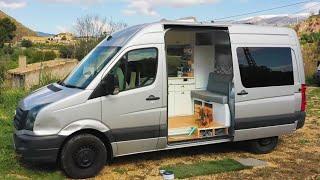 COMPACT & HIGHLY FUNCTIONAL MWB Crafter Self-Build ️ Built for FULL-TIME VANLIFE