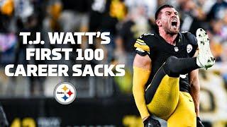 All of T.J. Watt's first 100 career sacks | Pittsburgh Steelers