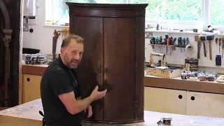 Restoring a Georgian Corner Cabinet Door