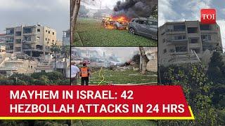 Hezbollah On Warpath: 250+ Rockets Ravage Israel; 6 IDF Bases, Training Camp Under Attack