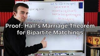 Proof: Hall's Marriage Theorem for Bipartite Matchings | Graph Theory