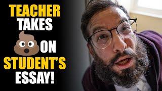 Teacher TAKES A HUGE  on STUDENT'S ESSAY! What Happens Next... | SAMEER BHAVNANI