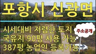 포항시 신광면 죽성리 저렴한 농지 매매