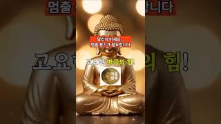 달리지 마세요… 멈출 용기가 필요합니다... #shorts #불교 #오디오북 #말한마디 #인생 #괴로움 #깨달음 #용기