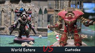 Custodes vs World Eaters l  2000 pts Warhammer 40k Battle Report  l