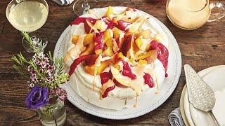 Nigella’s Peach Melba Pavlova | Ocado