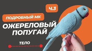 Подробный мастер-класс по вязанию игрушки Ожереловый попугай. Как вязать птицу крючком