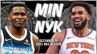 Minnesota Timberwolves vs New York Knicks Full Game Highlights | Dec 19 | 2025 NBA Season